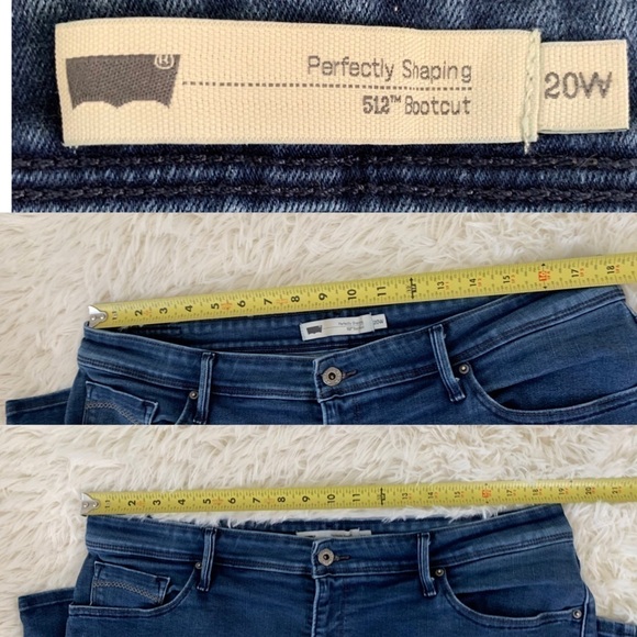 LEVI'S 512 Denim Perfectly Shaping Bootcut Jeans Plus size 20W - Picture 16 of 16